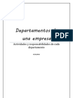 Departamentos de Una Empresa