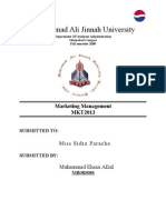 Mohammad Ali Jinnah University: Marketing Management MKT2013