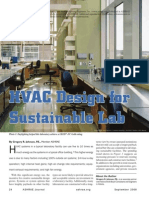 HVAC Design For Sustainable Lab: by Gregory R. Johnson, P.E., Member ASHRAE