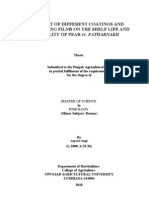 EFFECT OF DIFFERENT COATINGS AND PACKAGING FILMS ON THE SHELF LIFE AND QUALITY OF PEAR Cv. PATHARNAKH