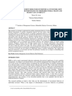 Portfolio Management Behavior of Individual Investors: How They Manage Their Portfolios? Do Their Bihavioral Traits and Biases Cast An Impact?