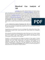 DGA or Dissolved Gas Analysis of Transformer Oil