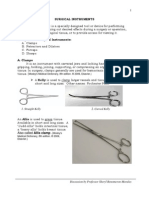 Surgical Instruments, Types of Surgery and Surgical Techniques