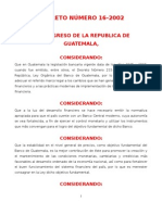 Ley Organica Del Banco de Guatemala