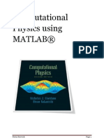 Computational Physics Using MATLAB