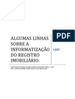 Algumas Linhas Sobre A Informatização Do Registro Imobiliário