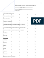 Student Monitoring Form