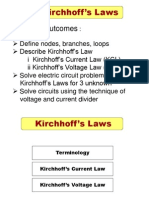 1.3 Kirchhoff's Laws: Learning Outcomes