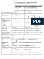 Tabla Resumen de Geometria