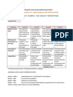 Group Reporting Rubrics