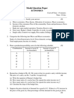 Model Question Paper: Economics