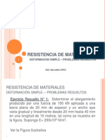 Resistencia de Materiales: Deformacion Simple - Problemas Resueltos