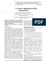 A Positive Lattice Application To RSA Cryptosystem