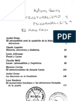 André Green, "El Psicoanálisis Ante La Oposición de La Historia y La Estructura"