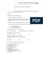 Consumo Especifico de Instrumentos