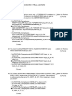 Oracle PLSQL Semester 1 Final Answers