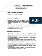 Curriculum Vitae de Gerardo Laveaga Rendón