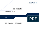 Mark Scheme (Results) January 2010: GCE Chemistry (6CH02/01)