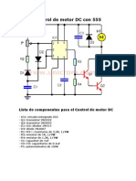 Control de Motor DC Con 555