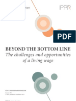 Beyond The Bottom Line: The Challenges and Opportunities of A Living Wage