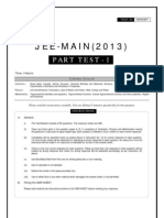 JEE-MAIN - Part Test - 1 - Paper