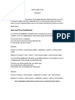 Zero and First Conditional: Structure