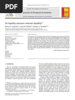 Do Liquidity Measures Measure Liquidity by Goyenko, Holden, and Trzcinka (JFE 2009)