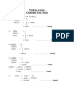 Marking Scheme Chemistry Form Two