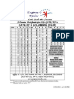 A Premier Pathfinder For Ies/ Gate/ Psus: Gate-2011 Solutions (Cs/It)