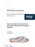 Department of International Economics Police Corruption Crime and Crime Reporting A Simultaneous Equations Approach