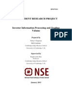 NSE STUDENT RESEARCH PROJECT Investor Information Processing and Trading Volume