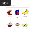 Spanish Card Game For Food Vocabulary