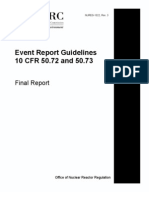 #Nuclear - USNRC - Event Report Guidelines: 10 CFR 50.72 and 50.73 (NUREG-1022 Rev. 3, Jan 2013)