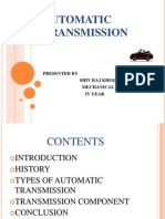 Automatic Transmission: Presented by Shiv Raj Khoja Mechanical Iv Year