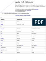 Irregular Verb Dictionary