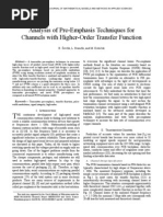 Analysis of Pre-Emphasis Techniques For Channels With Higher-Order Transfer Function