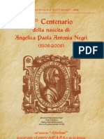 V Centenario Della Nascita Di Angelica Paola Antonia Negri (1508-2008)