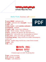 Filipino Dirty Words