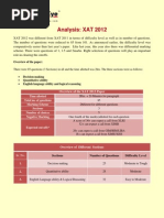 Analysis: XAT 2012: Overview of The Paper