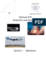 Kinematics and Dynamics Worksheets