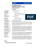 Moody's 2004 and 2005 Outlook - Subprime and Near-Prime Auto Credits: Shifting Out of Neutral Into Drive?