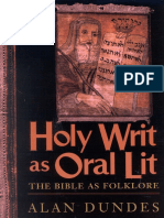 Alan Dundes - Holy Writ As Oral Lit - The Bible As Folklore (1999)