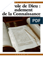 La Parole de Dieu - Fondement de La Connaissance