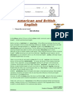 American and British English Exercise