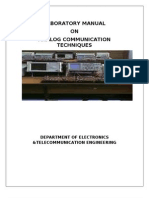 Laboratory Manual On Analog Communication Techniques (2003)