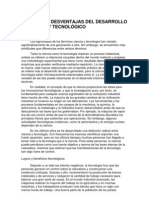 Ventajas y Desventajas Del Desarrollo Científico y Tecnológico