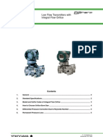 YOKOGAWA - Low Flow Transmitters With Integral Flow Orifice - TI01C20K00-01E