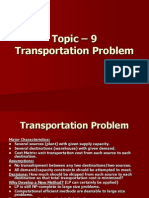 Topic - 9 Transportation Problem