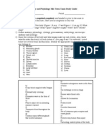 Anatomy and Physiology Midterm Exam 2011-12