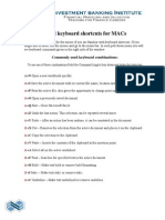 Mac Excel Shortcuts